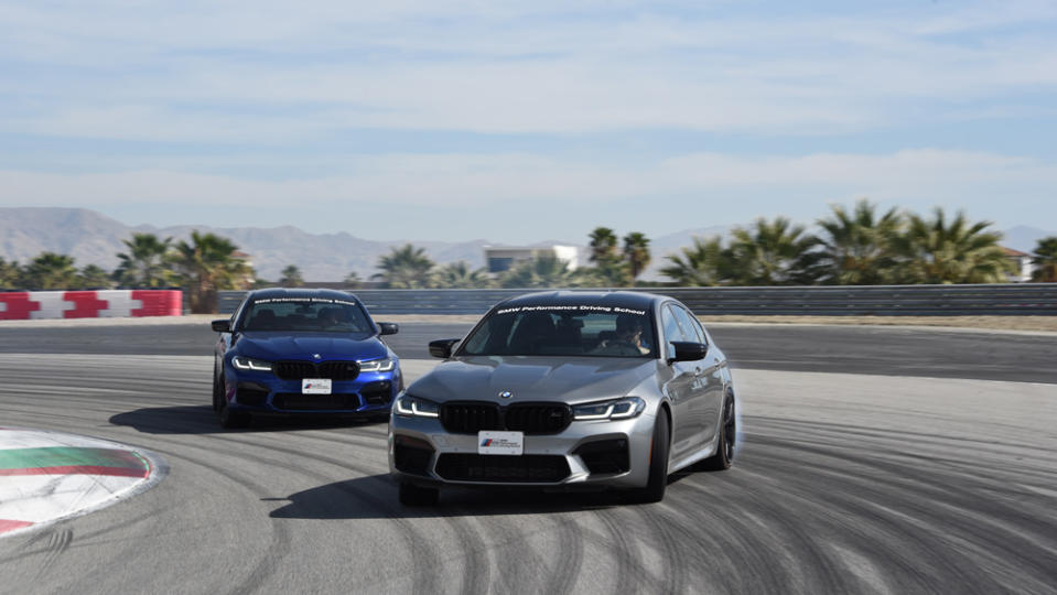 Angling for the best line around turn No.3. - Credit: Photo: Courtesy of BMW Performance Driving School.