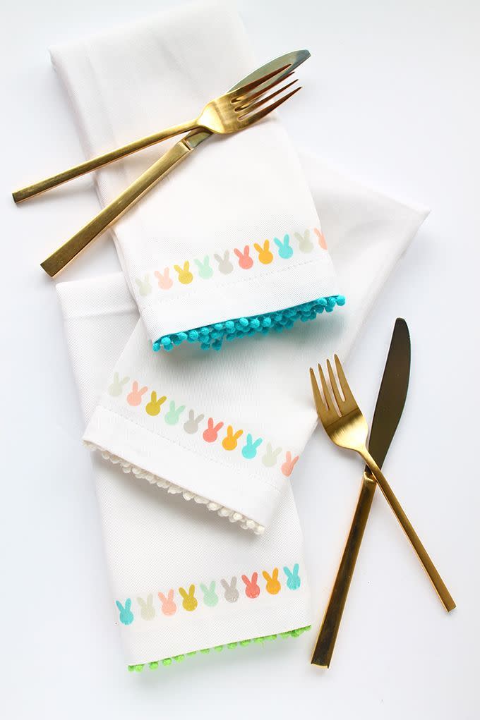 bunny napkins easter decorations