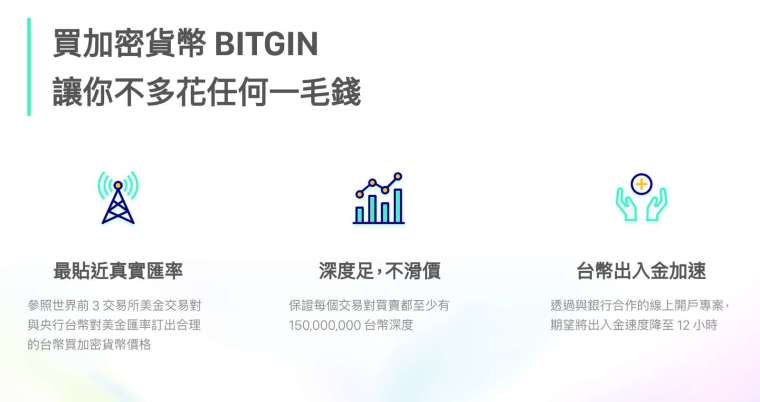 合規的新台幣加密貨幣交易所「幣竟 BITGIN」，主打買 USDT 最實惠且保證不滑價。