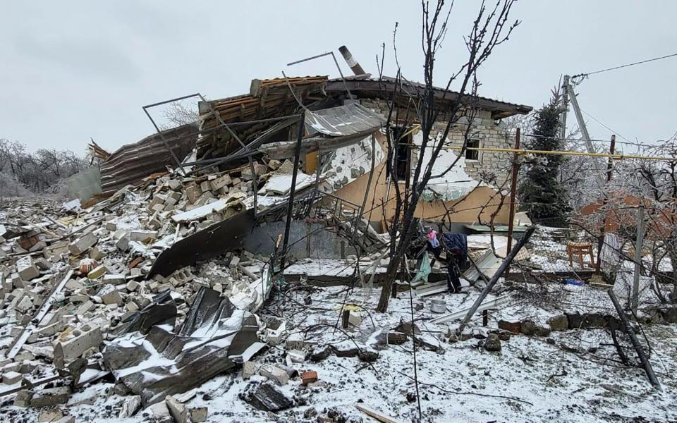 A home in Kryvyi Rih destroyed by a Russian missile strike