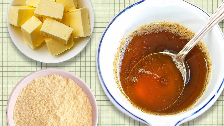 brown butter and ingredients