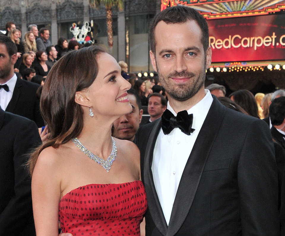 Closeup of Natalie Portman and Benjamin Millepied