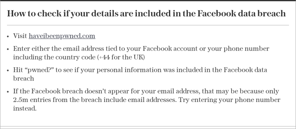 Facebook data breach lookup guide