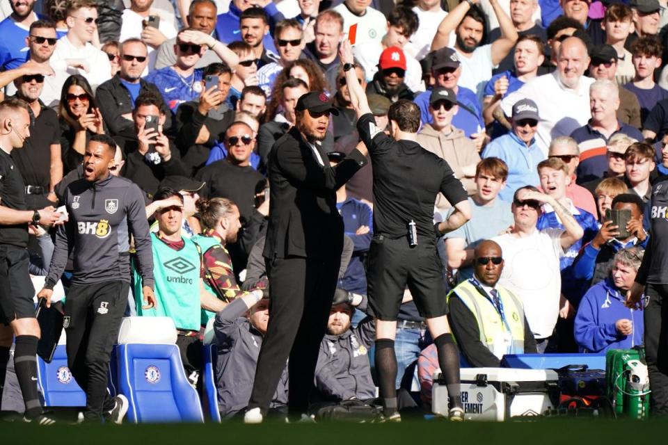 Kompany was shown a red card at Chelsea <i>(Image: PA)</i>