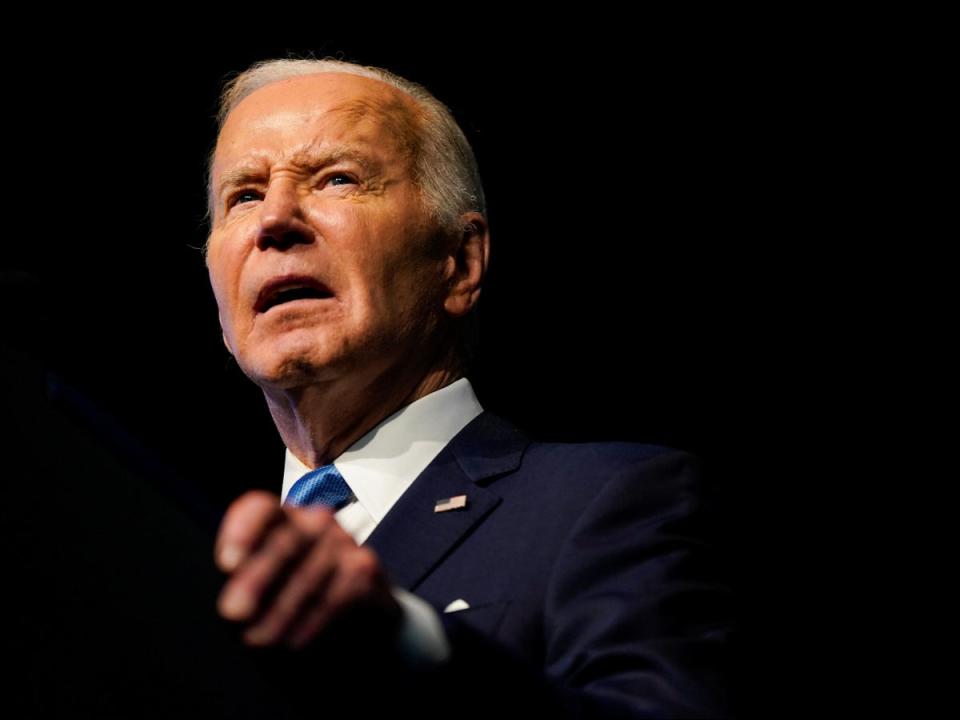 Joe Biden speaks at an NAACP Fight for Freedom Fund Dinner in Detroit (Elizabeth Frantz/Reuters)