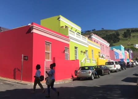 Colourful housing is seen in the Bo Kaap district in Cape Town