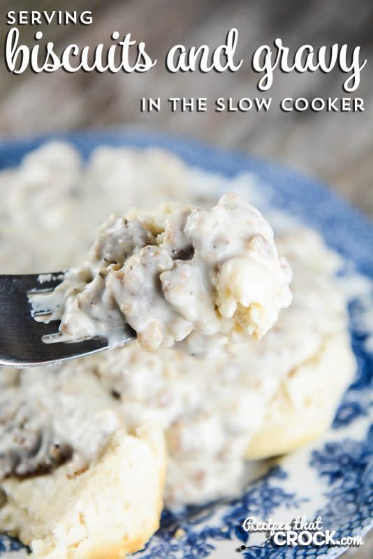 <p>Recipes That Crock</p><p><strong>Get the recipe: <a href="https://www.recipesthatcrock.com/slow-cooker-sausage-gravy/" rel="nofollow noopener" target="_blank" data-ylk="slk:Slow Cooker Sausage Gravy;elm:context_link;itc:0;sec:content-canvas" class="link ">Slow Cooker Sausage Gravy</a></strong></p>