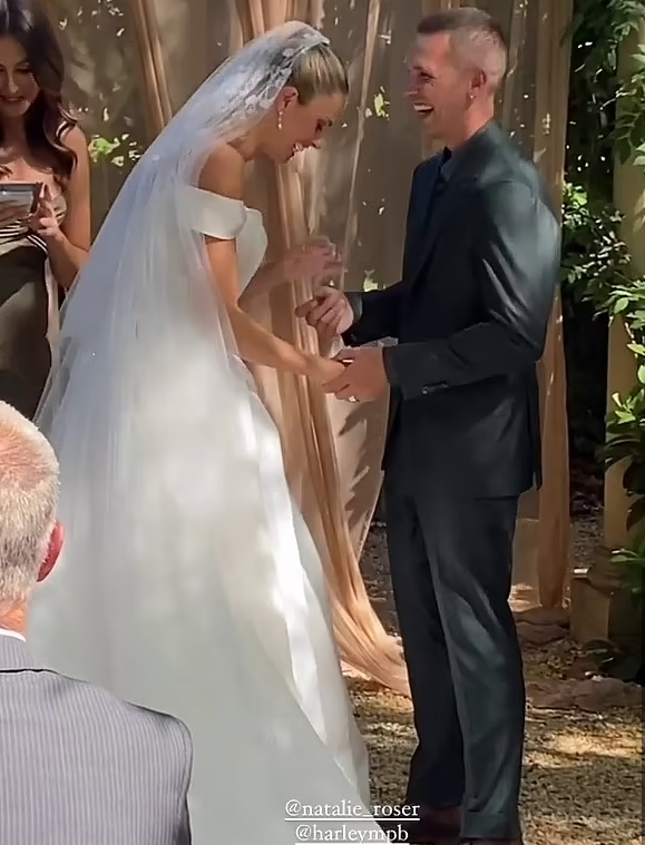 Home And Away star Harley Bonner and model Natalie Roser wedding day