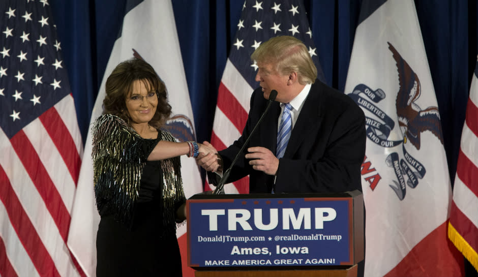 Sarah Palin under consideration for VA secretary in Donald Trump's administration.