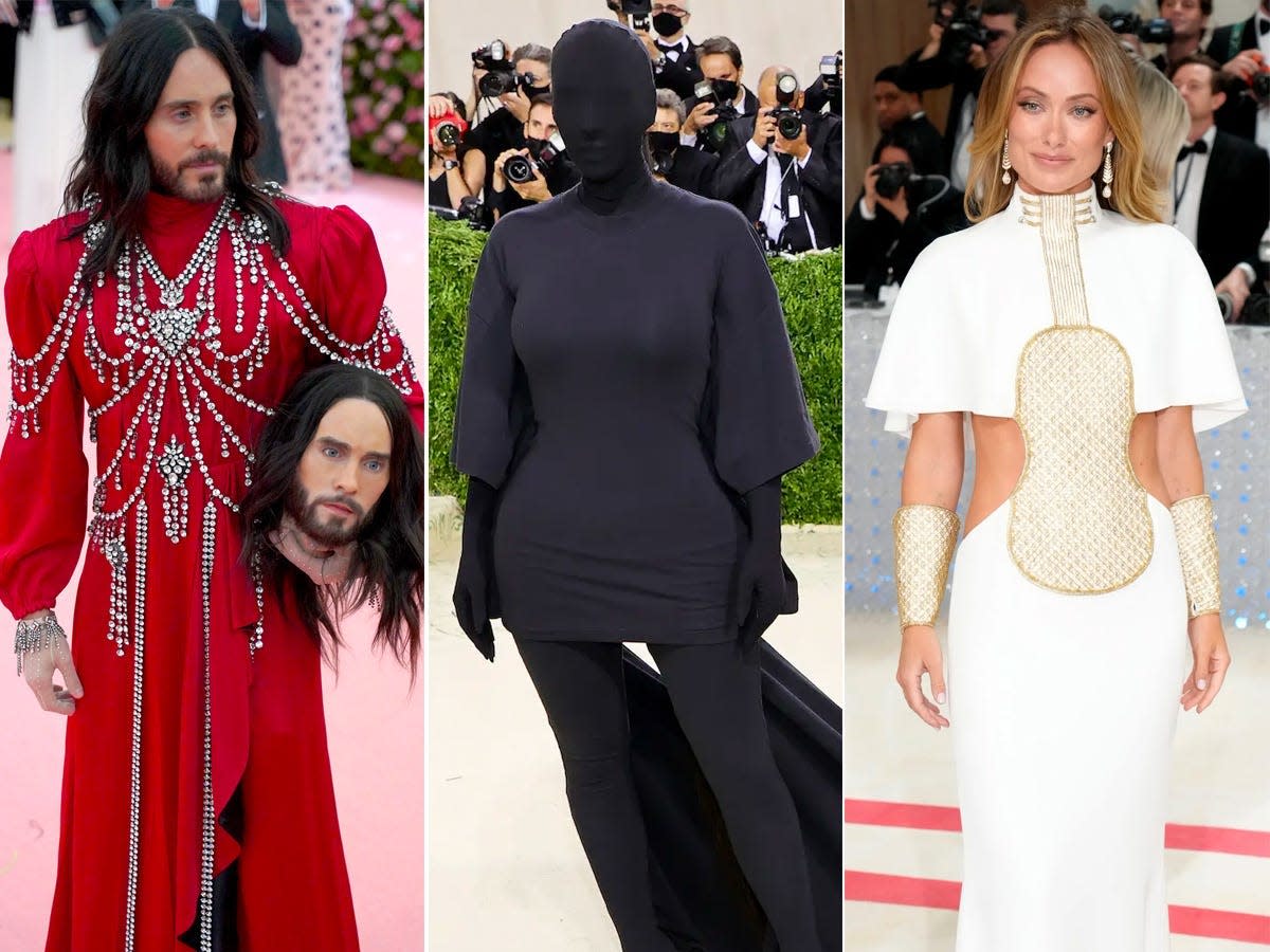 Jared Leto, Kim Kardashian, and Olivia Wilde at the Met Gala.