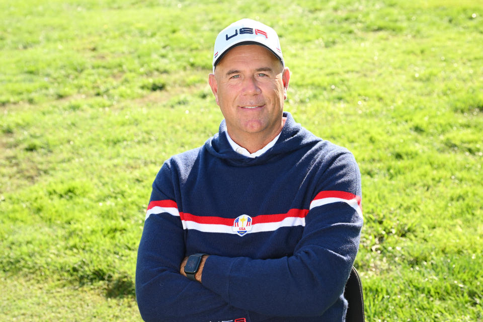 Stewart Cink, Vice Captain of Team United States poses for a photograph during the United States Team Portraits at the 2023 Ryder Cup at Marco Simone Golf Club on September 28, 2023 in Rome, Italy. (Photo by Ross Kinnaird/Getty Images)