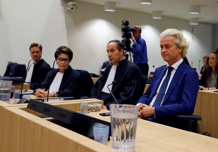 Dutch anti-Islam politician Geert Wilders appears in court in Amsterdam