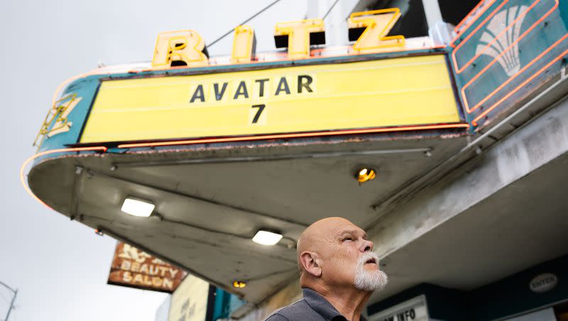 Alan Bradshaw, owner of the Ritz Theater, poses for a portrait at the Ritz Theater in Tooele on June 9, 2023.