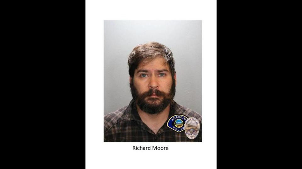 Detectives said they are asking anyone who may have been victimized by Richard Moore (above) in Anaheim while he posed as an officer to call Anaheim police.