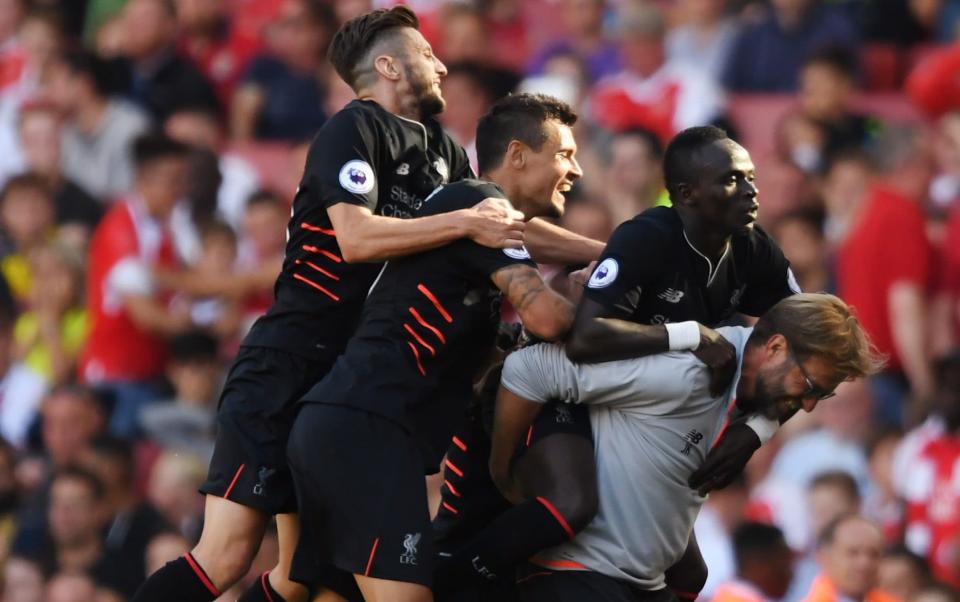 Sadio Mane and Klopp