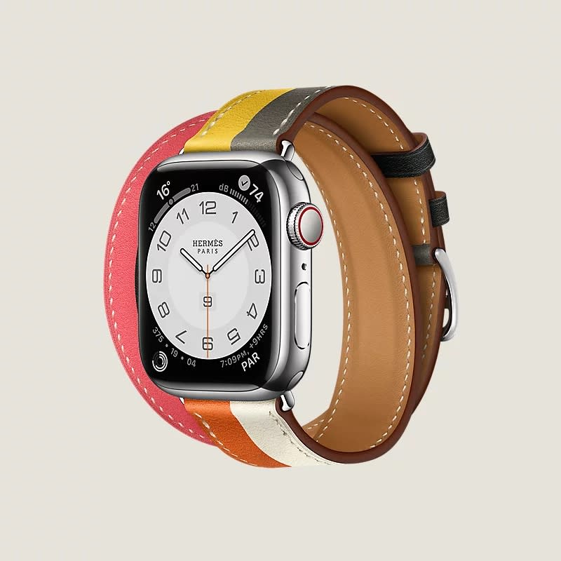 Series 8 case & Band Apple Watch Hermès Double Tour 41 mm Casaque