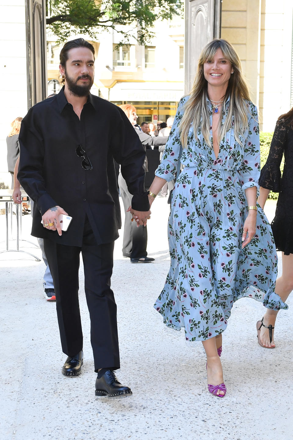 Heidi Klum and Tom Kaulitz attend the Valentino Haute Couture Fall/Winter 2019 2020 show as part of Paris Fashion Week on July 03, 2019 