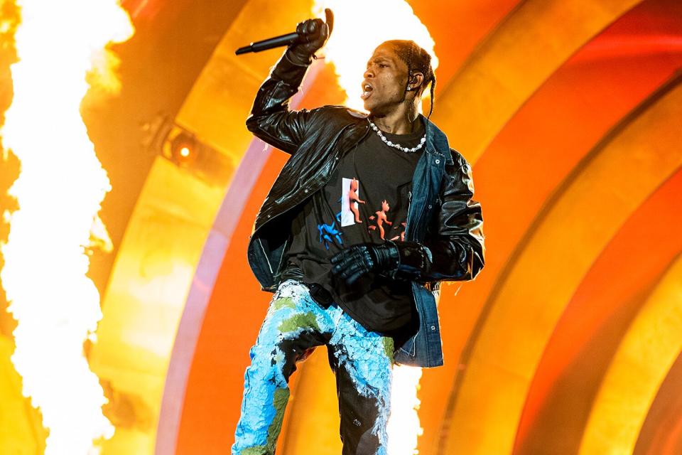 Travis Scott performs during 2021 Astroworld Festival at NRG Park on November 05, 2021 in Houston, Texas.