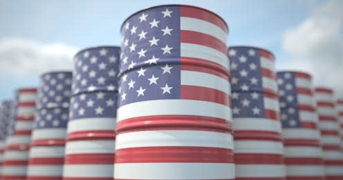 <span class="attribution"><a class="link " href="https://www.shutterstock.com/image-illustration/barrels-oil-drums-flag-usa-petroleum-2154875237" rel="nofollow noopener" target="_blank" data-ylk="slk:Novikov Aleksey/Shutterstock;elm:context_link;itc:0;sec:content-canvas">Novikov Aleksey/Shutterstock</a></span>