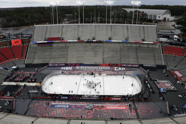 Photos from the NHL Stadium Series outdoor game between Carolina