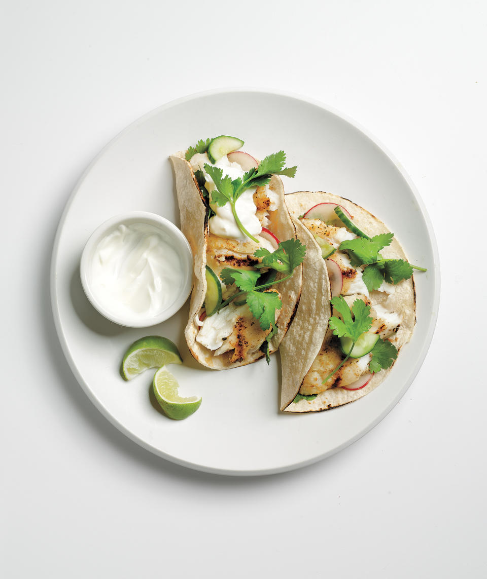 Tilapia Tacos with Cucumber Relish