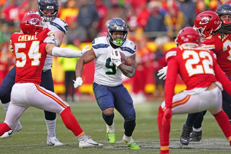 Seattle Seahawks running back Kenneth Walker III ran for just 21 yards on eight carries, with another 33 yards as a pass catcher in Week 15. File Photo by Jon Robichaud/UPI