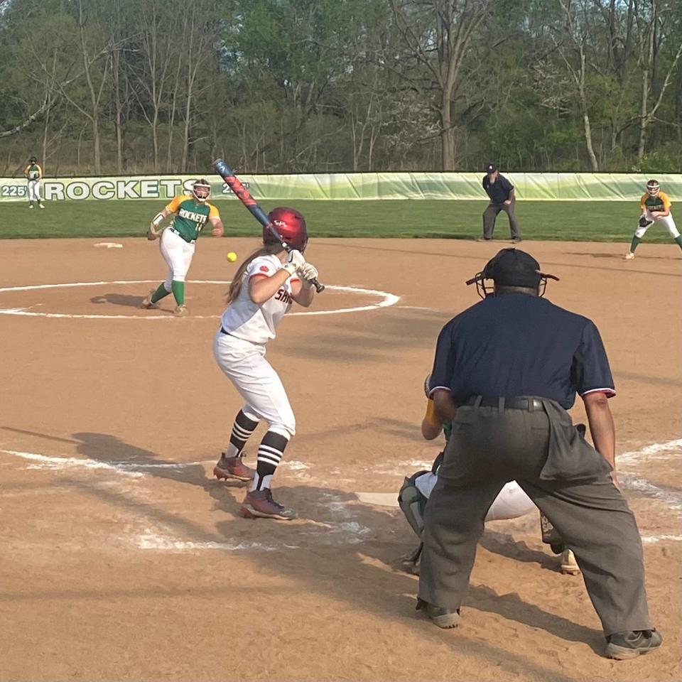 Conotton Valley's Masy Baker fires one to a Shadyside batter Thursday night.