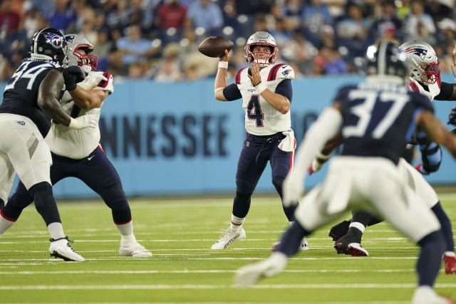 August 12, 2023 - Tennessee Titans quarterback Malik Willis (7) scores a  touchdown during NFL preseason football game between the Chicago Bears vs  the Tennessee Titans in Chicago, IL (Credit Image: Gary