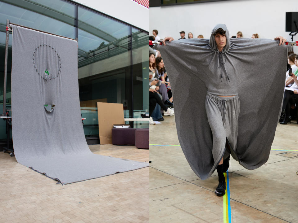 A look from his Central Saint Martins graduate collection