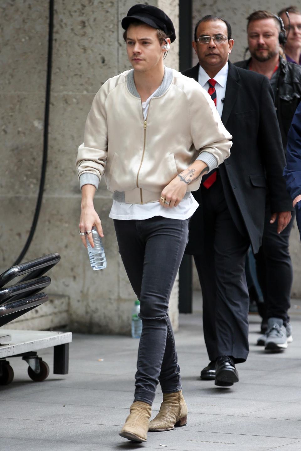 Arriving as a rehearsal for The One Show at BBC Studios in London.