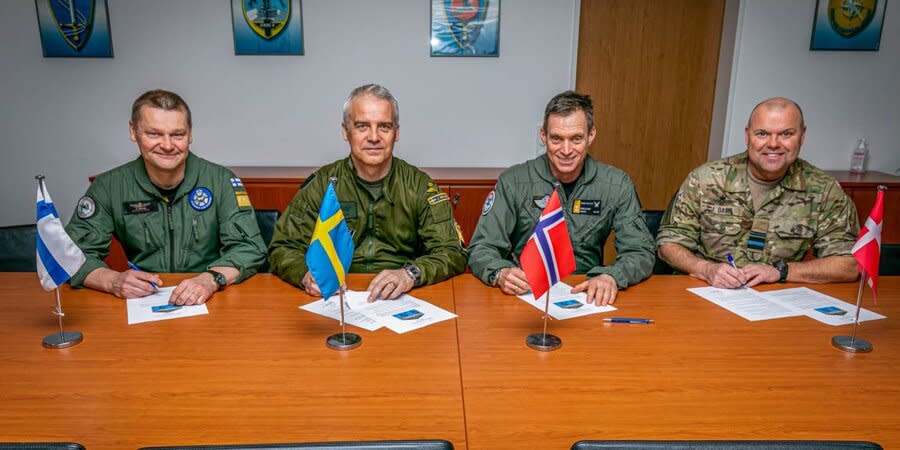 Commanders of the Air Forces of Finland - Juha-Pekka Kerjanen, Sweden - Jonas Wikman, Norway - Rolf Folland and Denmark - Jan Dam