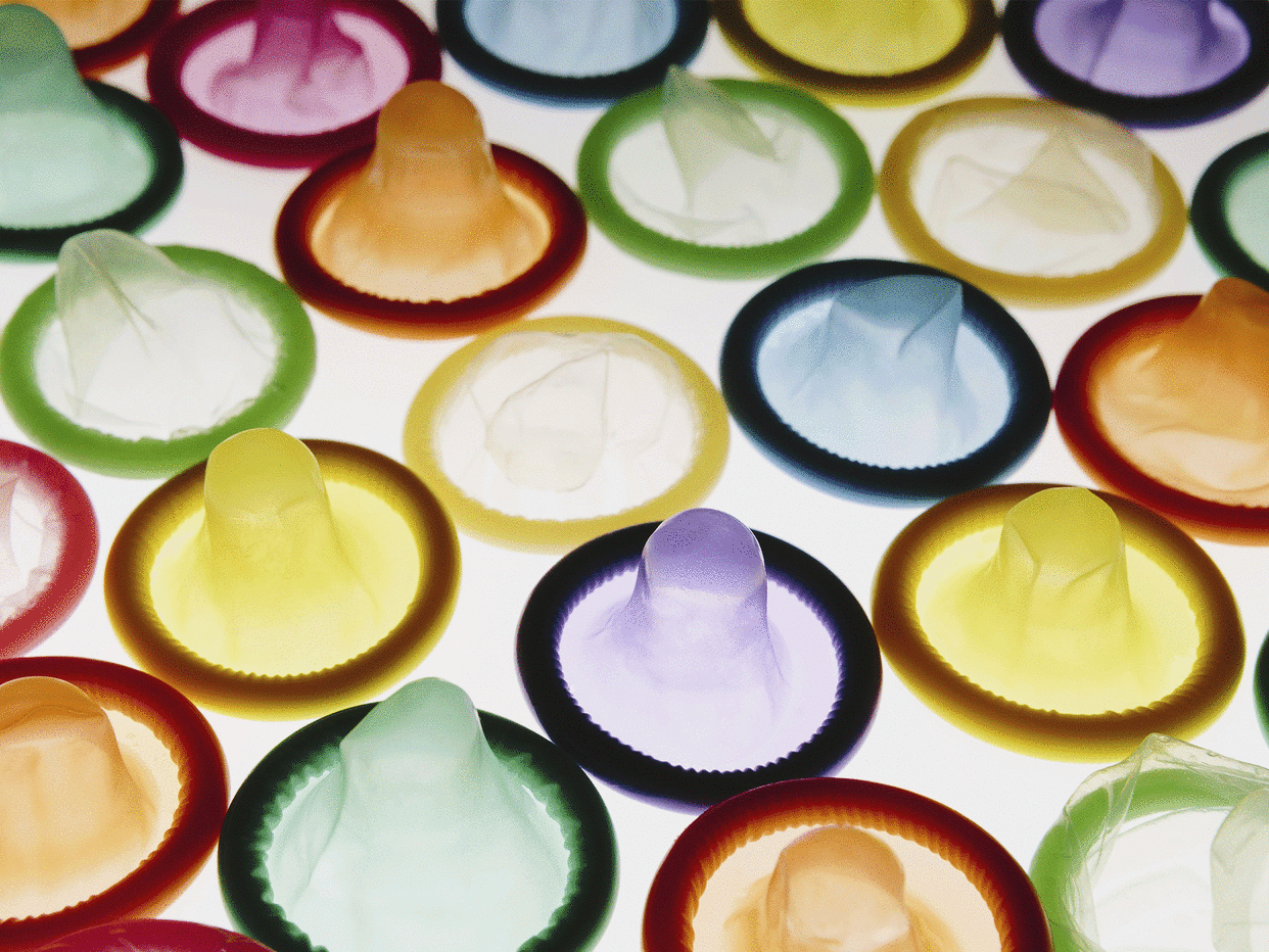 One in ten young adults surveyed by YouGov said they had never used a condom: Rex Features