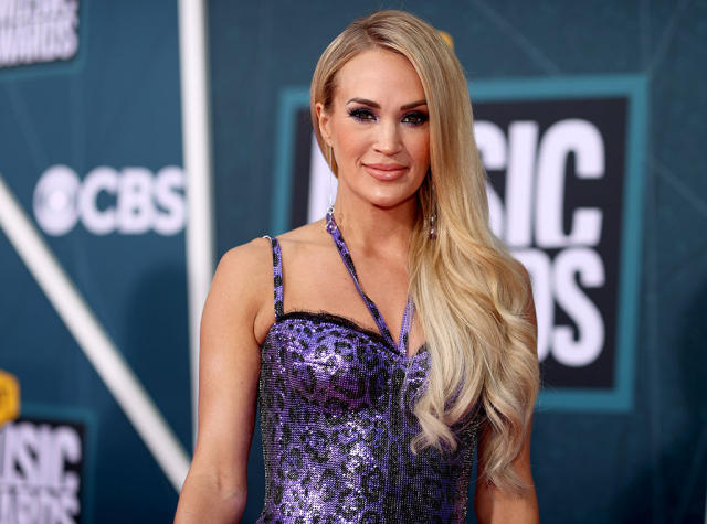 Carrie Underwood Channels Cinderella in Suede Pumps at CMA Awards 2022