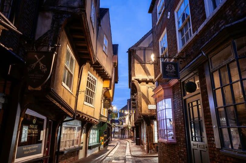 Night, The Shambles, York, Yorkshire, England