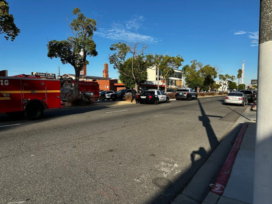 Five people were injured after a shooting in Inglewood on Oct. 7, 2023 (@GLOBALDJMRCEE)