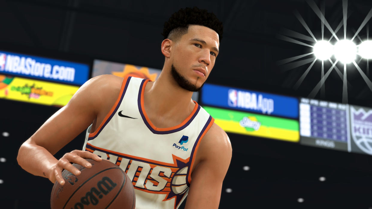  NBA 2K24 screenshot - some guy holding a basketball. 