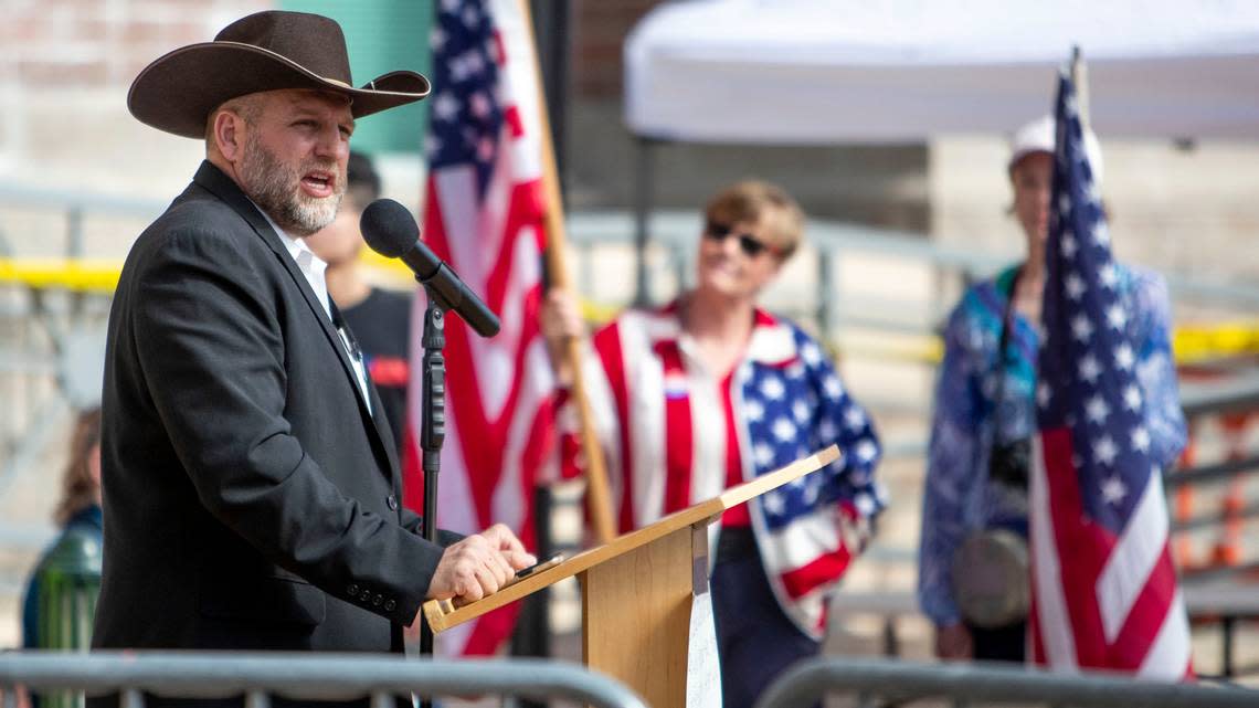 Ammon Bundy, the far-right candidate for governor of Idaho, has not responded to St. Luke’s lawsuit against him. The health system has asked a court to sanction him.
