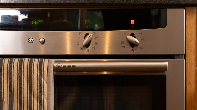 Preheating an oven