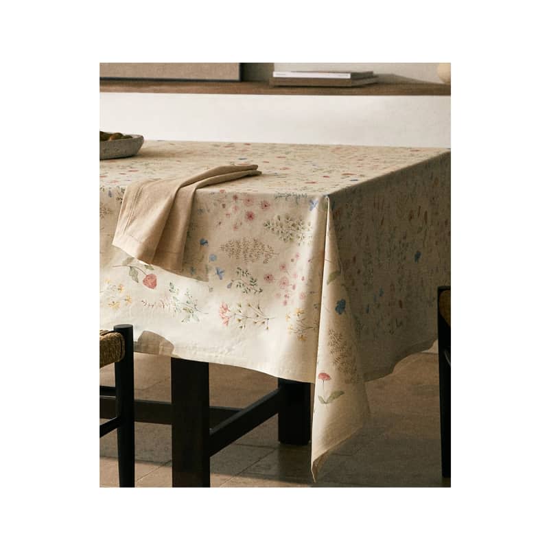 Floral Print Tablecloth