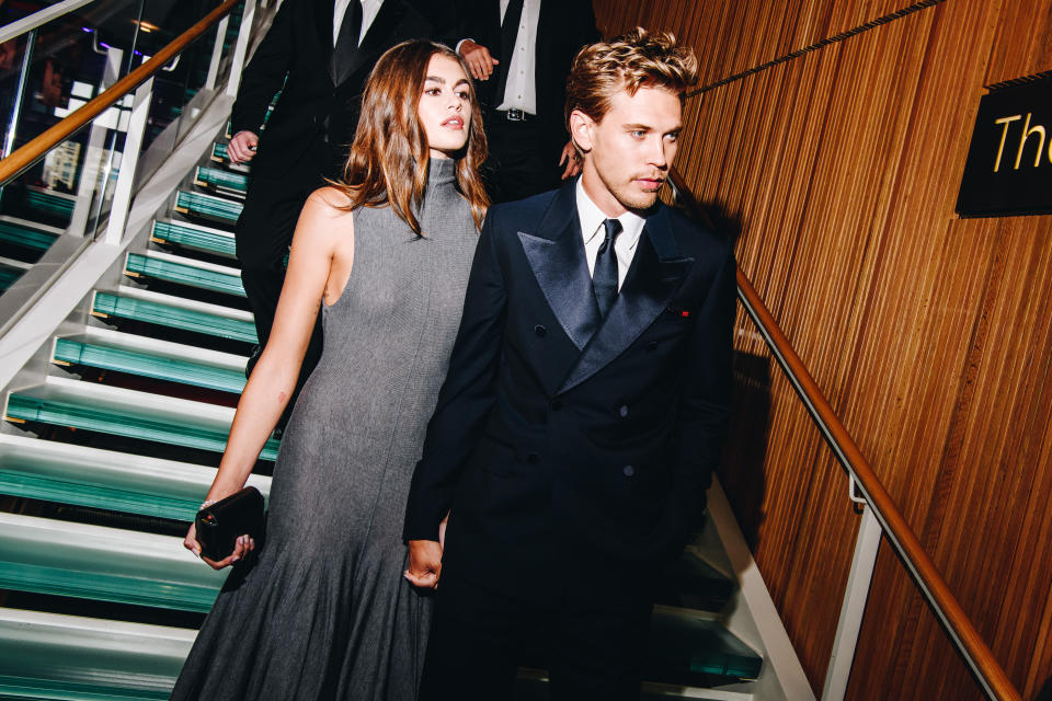 Kaia Gerber and Austin Butler at the TIME100 Gala held at Frederick P. Rose Hall on April 26, 2023 in New York City.