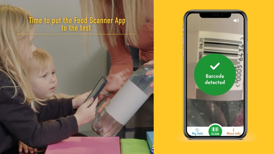The NHS Food Scanner app scans barcodes on food items and makes suggestions for healthier alternatives (Department for Health and Social Care)