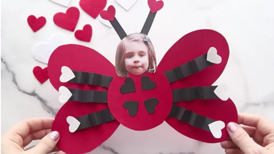 Valentine's Day crafts for kids: Lady Bug valentine