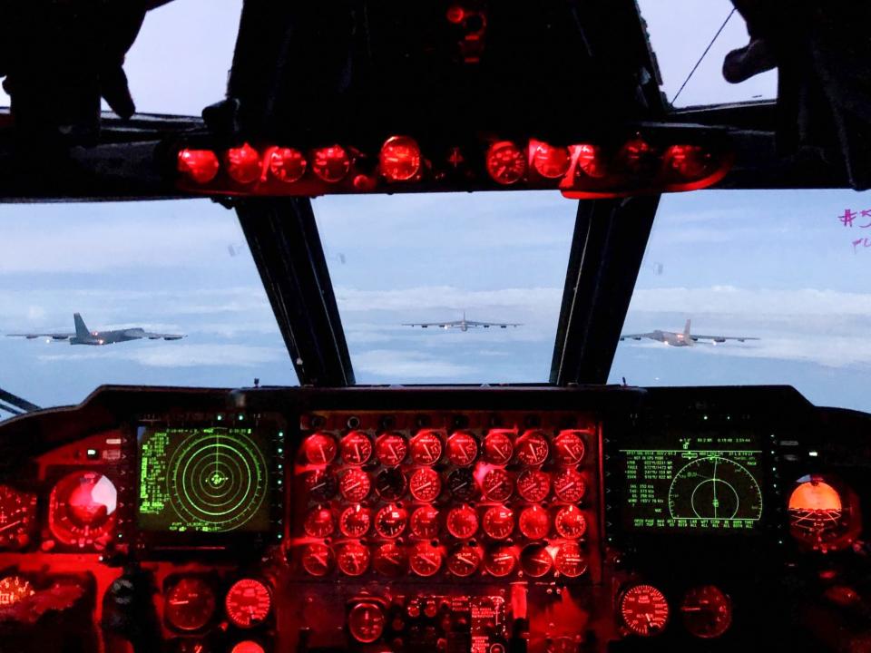 Air Force B-52 bomber cockpit