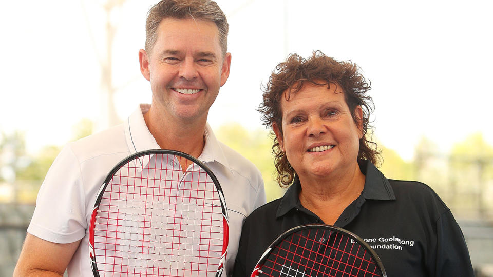 Todd Woodbridge, pictured here with Evonne Goolagong Cawley in 2018.