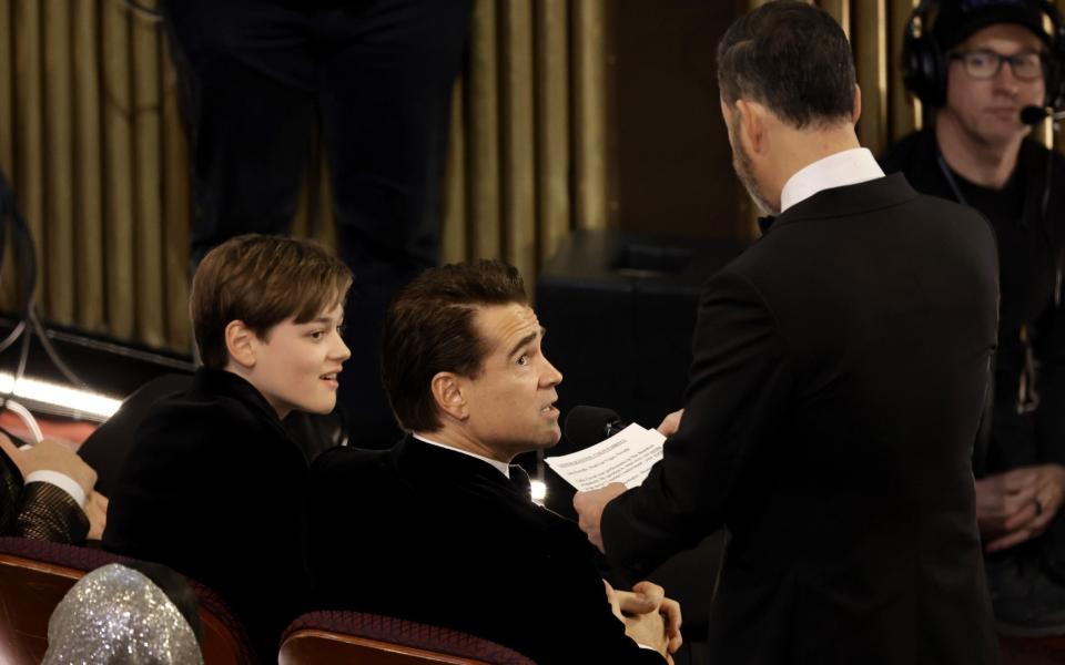 Oscars host Jimmy Kimmel with Colin Farrell - Getty