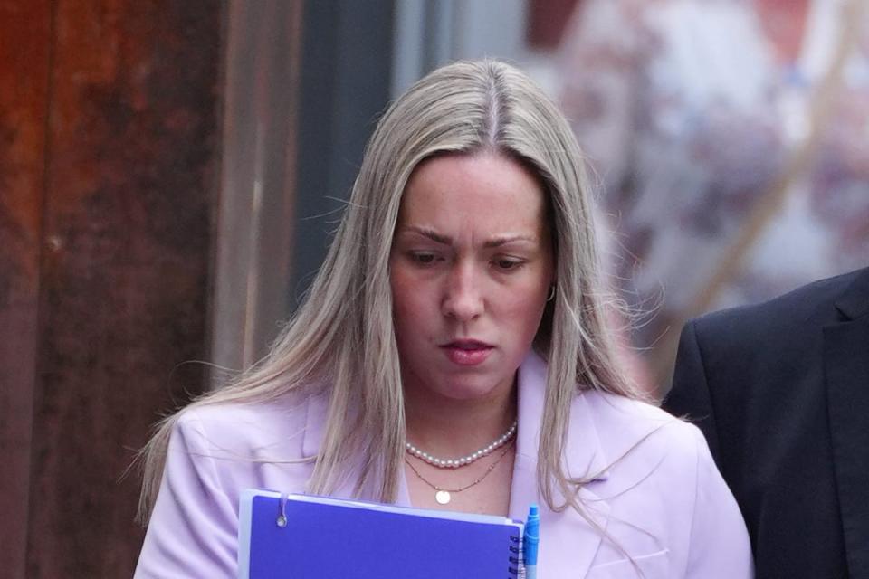 Teacher Rebecca Joynes is on trial at Manchester Crown Court (PA Wire)