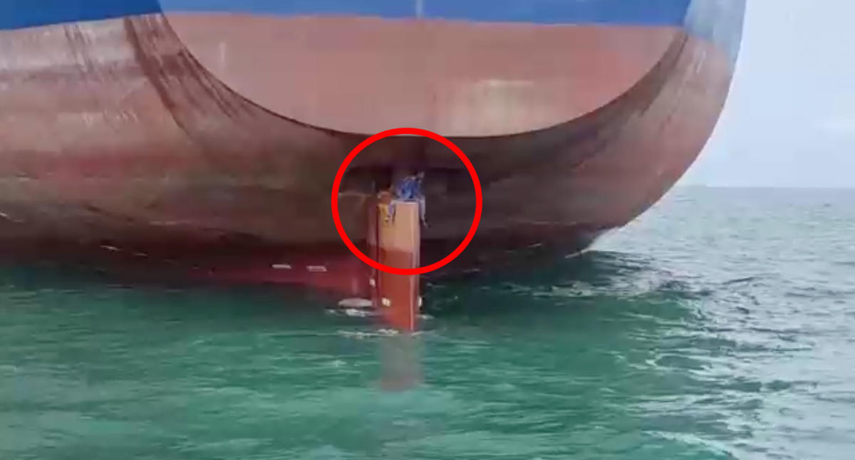 Four men found under cargo ship after 5,600km trip: 'Unimaginable