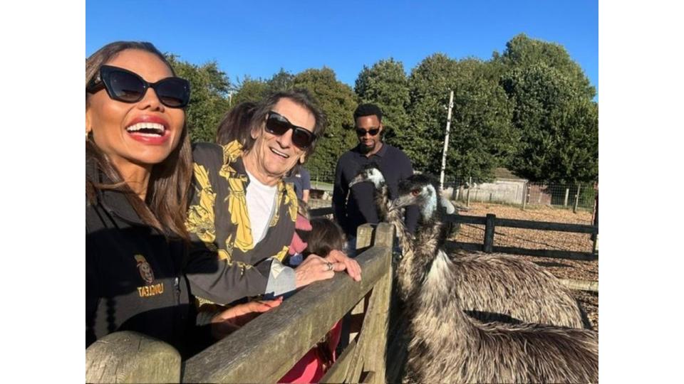 Rolling Stone star Ronnie Wood and his family joined Emma to celebrate Longleat's special anniversary - and the Emu's of course