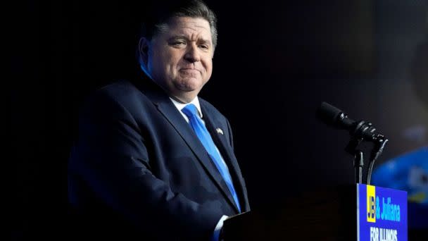 FILE PHOTO: Illinois Gov. J.B. Pritzker looks to supporters in Chicago on Nov. 8, 2022, after he won reelection. (Nam Y. Huh/AP, File)