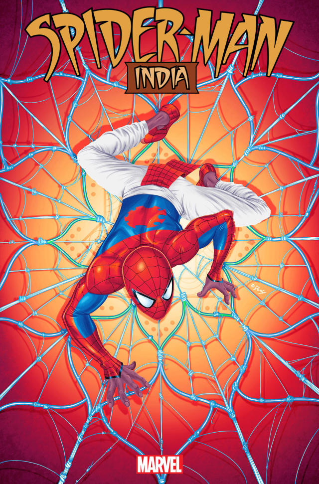 The full Animation Variant Cover by Doaly for Spider-Man: India #1